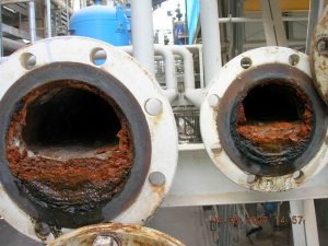 Leitung mit Biofouling